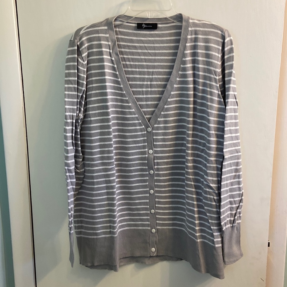 Gray striped Cardigan